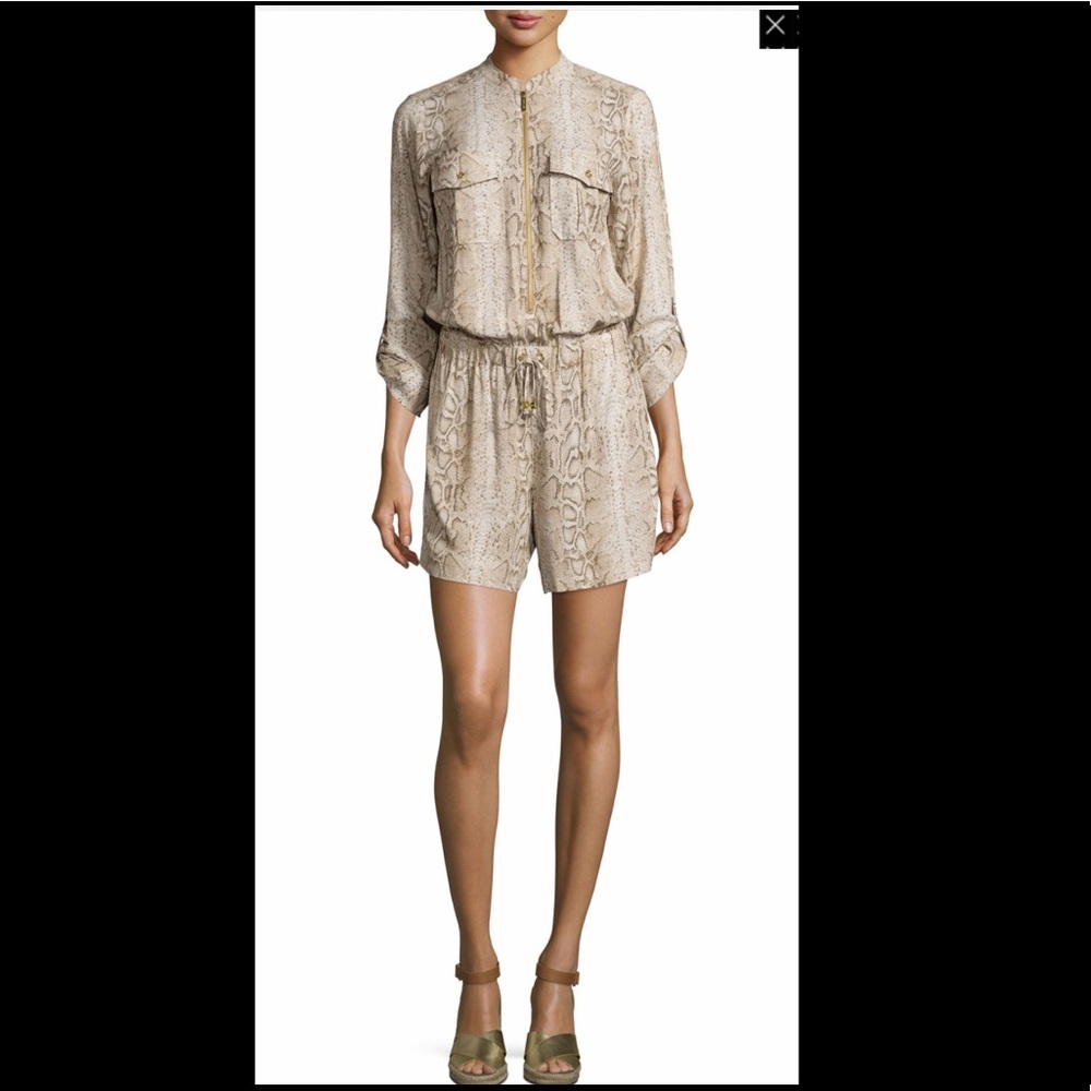 Michael Michael Kors Python Print Romper, Size 12 - image 1